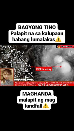 552K views · 8.9K reactions | BAGYONG TINO Palapit na sa kalupaan habang lumalakas⚠️ MAGHANDA malapit ng mag landfall⚠️ November 2, 2025 #highlightseveryone #WeatherUpdateToday #typhoon #landfall #BagyoUpdate #weather #WeatherUpdate #bagyong_tino | Philippine Daily Weather Update | Facebook