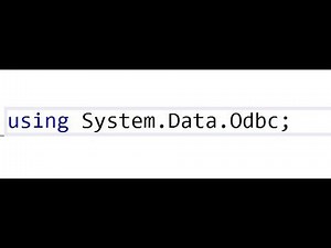 CSharp - ODBC - Add reference or using directive for ODBC