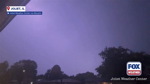 Locals in Joliet, Illinois, were treated to frequent lightning and heavy rain on Saturday, as the severe weather created a stunning light show throughout the evening. #Illinois #lightning #thunderstorm #rain #FoxWeather | FOX Weather