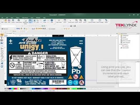 Creating Color Labels Using Variable Data With CODESOFT Software and Epson ColorWorks Printers