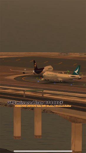 UPS mirrored icon B744BCF Take off at VHHH / HKG RWY07R in World of Airports 3.4 new updates Now the World of Airports is having another big updates at the end of 2025 And this time is the WoA 3.4! Gameplay Aircraft Airlines : UPS / United Parcel Service / 聯合包裹 ユナイテッド・パーセル・サービス Aircraft Type : Boeing 747-400F / ボーイング747-400BCF / 波音747-400BCF Boeing 747 / ボーイング 747 / 波音747 Game : World of Airports / 機場世界 Airport : Hong Kong International Airport / VHHH / 香港赤鱲角機場 / 香港國際機場 @worldofairports #貨運 #ups