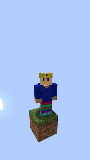 Minecraft sur un seul block, ça donne quoi ? #pourtoi #viral