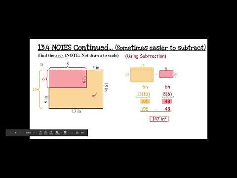 Finding Area of Composite Figures Using Addition & Subtraction