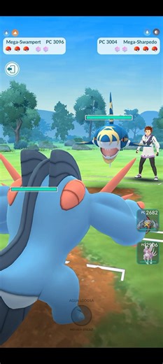 💥Mega Swampert Vs Mega Sharpedo, PVP Batalla Acuática en Pokémon Go💥 #Pokemongo #pokémon #short