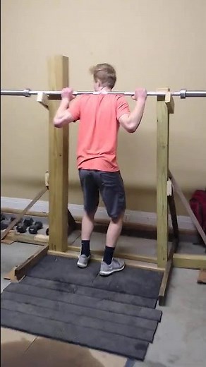 Homemade squat rack