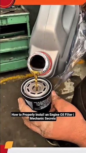 How to Properly Install an Engine Oil Filter | Mechanic Secrets #shorts #mechanic