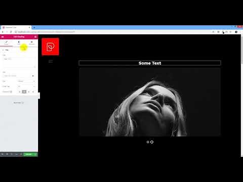 Text over the image slider with Elementor