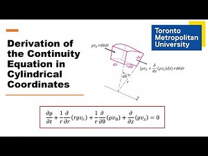 Derivation of the Continuity Equation in Cylindrical Coordinates