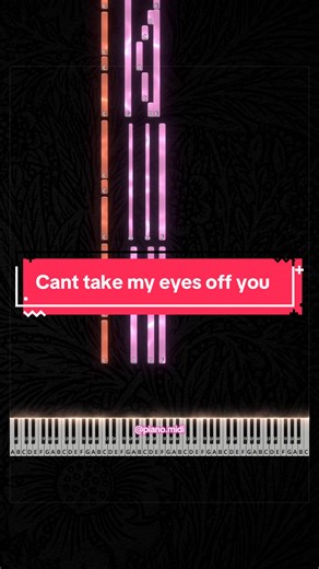 Can’t take my eyes off you | tutorial | like/follow-more | #pianotutorials #pianotok #pianocovers