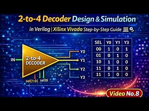 2-to-4 Decoder Design & Simulation in Verilog | Xilinx Vivado Step-by-Step Guide 💻⚙️ no.8