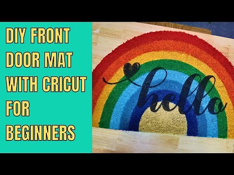 How to make a front door mat with Cricut for beginners DIY Welcome mat