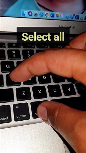 MacBook shortcut for Select all