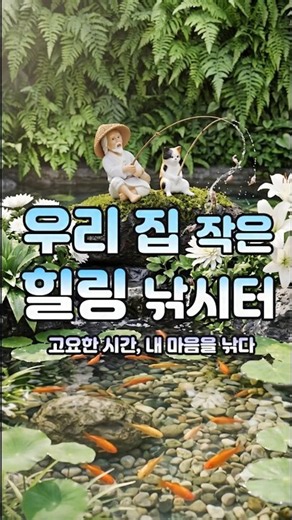 우리 집 미니 연못에 찾아온 작은 강태공, 내 마음을 낚다!