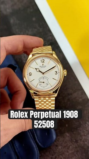 Rolex Perpetual 1908 52508 💛 Yellow Gold on Settimo Bracelet | Timeless Elegance