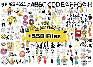 Simpsons SVG PNG Bundle: Cricut Silhouette Cut Files (digital Download) - Etsy