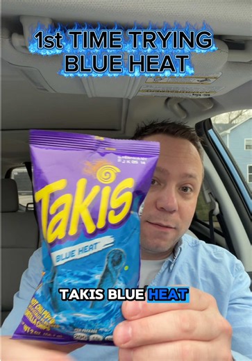 First time trying Takis Blue Heat 🔥 #takis #snacktok #foodreview #snacks