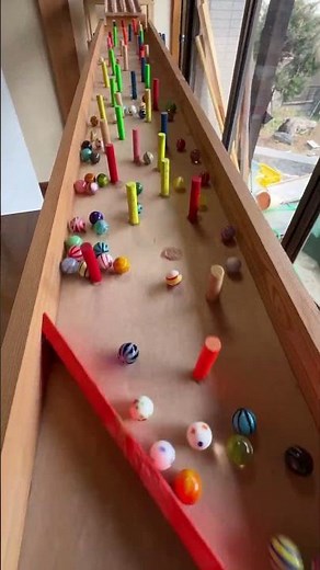 Marble Run (Course of 4 squiggly wood and wooden tone devices) #2 #ASMR