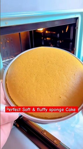 Easy Perfect Sponge Cake recipe|How to make make Soft and fluffy sponge cake at home#shorts#trending