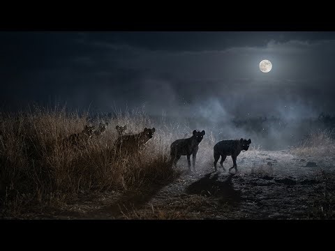 Indian Wolf Pack Ambush | Silent Hunters of the Desert Night | AI Wildlife 4K