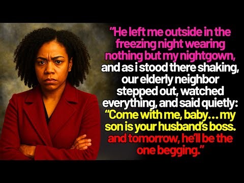 My husband threw me out in my nightgown… but the neighbor saw everything.