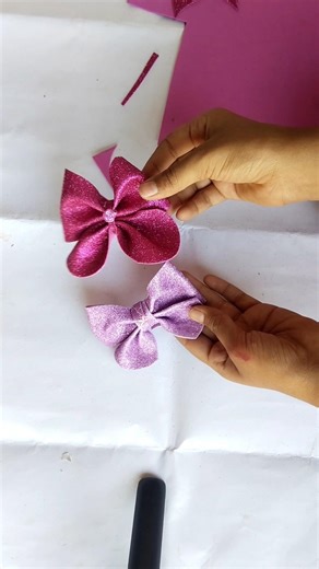 How to make bow hair clip 🎀💗#diy #craft #shortsviral #ytshorts #youtubeshorts #shorts