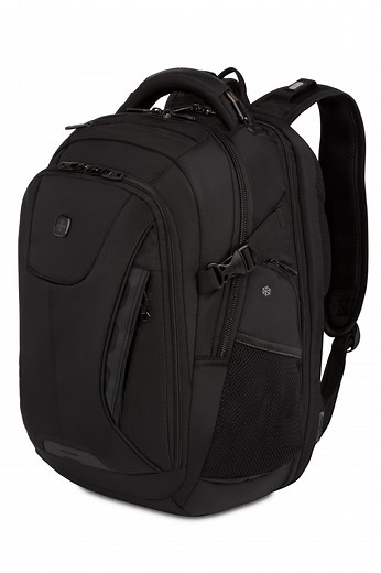 SWISSGEAR Travel Tech Elite USB ScanSmart Laptop Backpack in Black