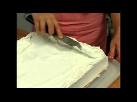 Adding Frosting To The Top Of A Sheet Cake