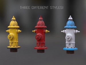 Photorealistic Fire Hydrants | 3D Exterior | Unity Asset Store