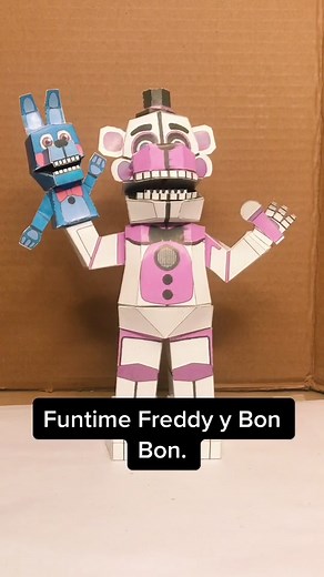 Funtime Freddy y Bon Bon Papercraft: Haz tu propio Cubeecraft de FNAF