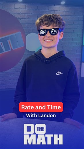 Do The Math on Instagram: "Distance = Rate x Time with Landon ✨"