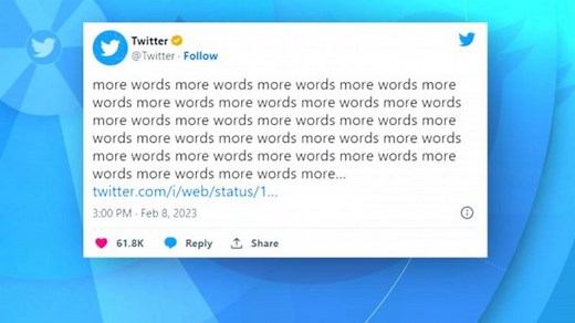Twitter expands character count in tweets for subscribers