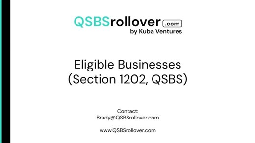 Eligible Businesses (Section 1202, QSBS) | Brady Weller