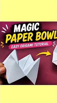 Easy Paper Folding Craft ✂️ Cute Paper Bowl Tutorial ‪@Tinykidsmasti‬