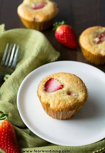 Fluffy Gluten-Free Strawberry Muffins (Dairy-Free Option!)