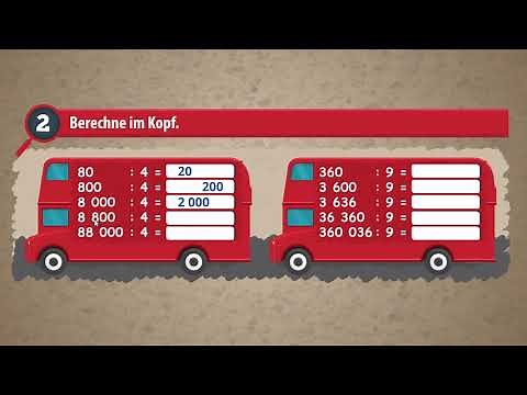 Schriftliche Division - dividieren - teilen - geteilt rechnen ★ Mathematik Klasse 4