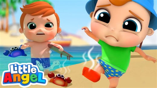 11K views · 123 reactions | Baby John wants to play on the beach, but the hot sand is burning his feet. He needs to learn opposites to play safe and avoid boo boos. Enjoy this new version of the Beach Song and other exciting kids nursery rhymes. | Little Angel | Facebook