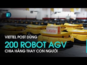 Cận cảnh 200 robot AGV chia hàng thay con người tại kho hàng Viettel Post | VTC1