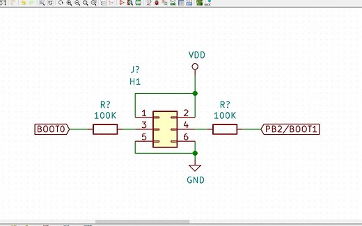 Kicad绘制stm32最小系统-1.6 启动模式选择BOOT0、BOOT1(STM32最小系统从画板到编程到焊PCB到闪光,中文自制 )