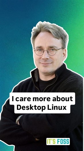 It's FOSS on Instagram: "Linus Torvalds has always been focused on making Linux desktop the best it can be. 💯 Follow us if you love Linux! 🐧"
