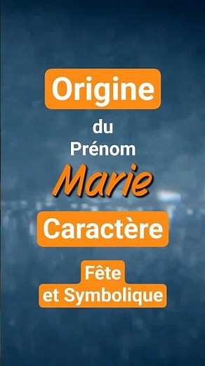 ✨ Marie : signification et origine 💖 #shorts #signification #prénom #fille #marie #caractère #saint