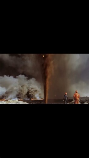 Utopium on Instagram: "Werner Herzog filmed burning oil fields in Kuwait after the Gulf War and called it a science fiction film about an alien planet. The film strips away all context on purpose. No explanations. No politics. Just apocalyptic landscapes on fire. He wanted people to see the destruction as if they'd never heard of oil or war or empires. Three decades later the pattern hasn't changed. Different country. Same resource. Same imperialism. The machinery of extraction doesn't evolve. I
