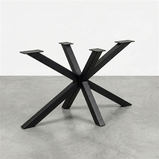 Industrial Spider Table Legs: Black Metal Base for Custom Dining Tables - Etsy
