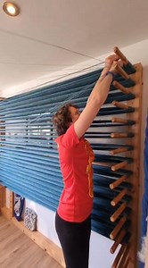 Warping, chaining and beaming on our latest sea tweed 🌊 | The Weaving Shed