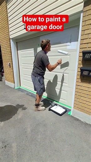 Painting a garage door is easy heres how to do it, to last years #diy #diyproject #homeproject