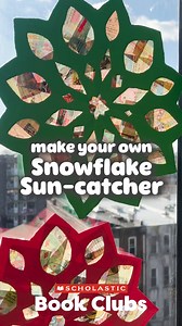 Here's a fun craft for your classroom that upcycles Book Clubs flyers into snowflake suncatchers you can hang up in the new year! | Scholastic Teachers