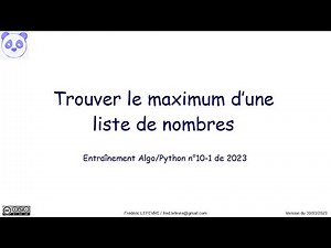 🔎 Exercice corrigé Python - Trouver le maximum d'une liste de nombres