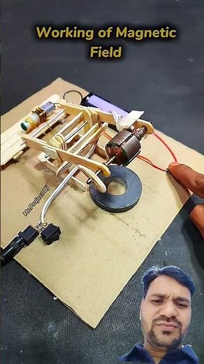 working of magnetic field from DC motor experiment