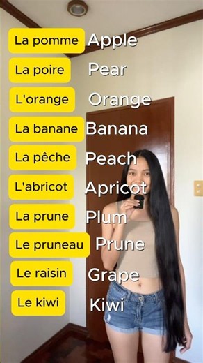 COMMON FRUITS IN FRENCH 🇫🇷 #frenchlanguage