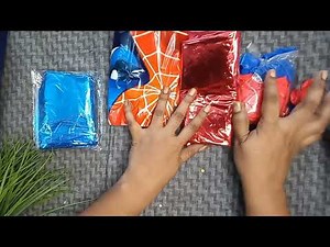 Spiderman theme birthday decoration kit Unboxing and decoration idea