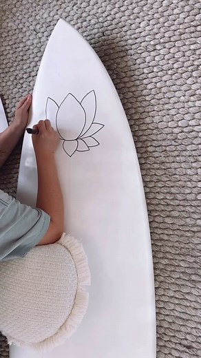 Lotus Mandala Surfboard Art Tutorial